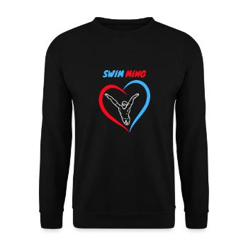 Schwimmen Sie einfach weiter - Unisex Pullover - Schwarz - Vorne - Alina (178cm) & Michal (187cm)