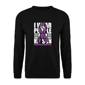 I wear purple for my son - Unisex Sweatshirt - black - Front - Alina (178cm) & Michal (187cm)