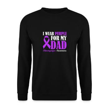 Fibromyalgia Awareness I Wear Purple For - Unisex Sweatshirt - black - Front - Alina (178cm) & Michal (187cm)