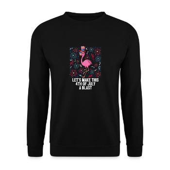 Faisons de ce 4 juillet un flamant rose aux États-Unis - Sweat-shirt Unisexe - noir - Devant - Alina (178cm) & Michal (187cm)