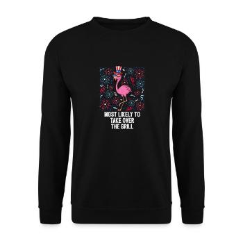 4th Of July Likely To Take Over The Grill USA - Unisex Pullover - Schwarz - Vorne - Alina (178cm) & Michal (187cm)