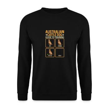 Australian Cattle Dog Red Blue Heeler - Unisex Sweatshirt - black - Front - Alina (178cm) & Michal (187cm)