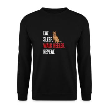 Australian Cattle Dog Red Blue Heeler - Unisex Pullover - Schwarz - Vorne - Alina (178cm) & Michal (187cm)