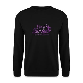 I Am A Fibromyalgia Awareness Survivor - Unisex Sweatshirt - black - Front - Alina (178cm) & Michal (187cm)