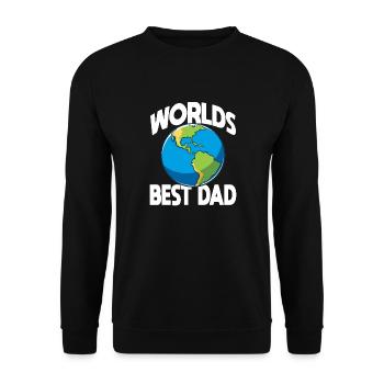 Worlds Best Dad Father's Day Gift Birthday Present - Unisex Sweatshirt - black - Front - Alina (178cm) & Michal (187cm)