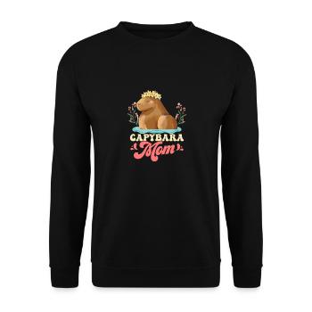Capybara Mom Capibara Owner Animal Lover - Unisex Sweatshirt - black - Front - Alina (178cm) & Michal (187cm)