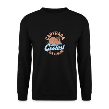 Capybara The Coolest Cavy Around Capibara Owner Ma - Unisex Pullover - Schwarz - Vorne - Alina (178cm) & Michal (187cm)