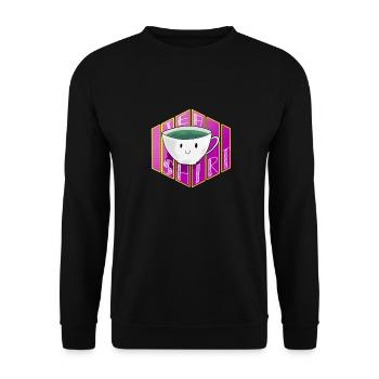 Tea Shirt Green Tea Tea Drinker Tea Lover Cartoon - Unisex Sweatshirt - black - Front - Alina (178cm) & Michal (187cm)