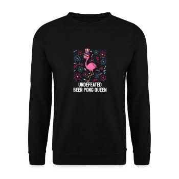 4 juillet Beer Queen Flamingo USA Freedom - Sweat-shirt Unisexe - noir - Devant - Alina (178cm) & Michal (187cm)