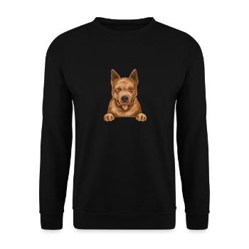 Australian Cattle Dog Red Blue Heeler - Unisex Sweatshirt - black - Front - Alina (178cm) & Michal (187cm)