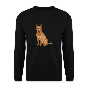 Australian Cattle Dog Red Blue Heeler - Unisex Pullover - Schwarz - Vorne - Alina (178cm) & Michal (187cm)