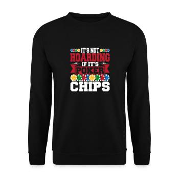 Aces Spades Flop It's Not Hoarding If It's Poker C - Unisex Sweatshirt - black - Front - Alina (178cm) & Michal (187cm)