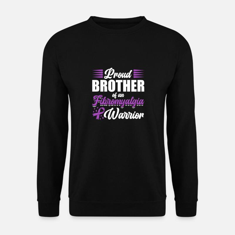 Stolzer Bruder Eines Fibromyalgie-kriegers - Unisex Pullover - Schwarz