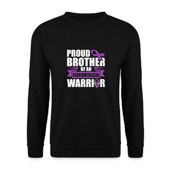 Proud father of a fibromyalgia warrior - Unisex Sweatshirt - black - Front - Alina (178cm) & Michal (187cm)