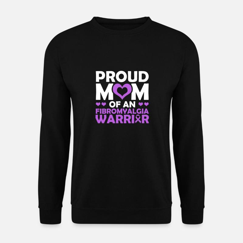 Stolze Mutter Eines Fibromyalgie-kriegers - Unisex Pullover - Schwarz