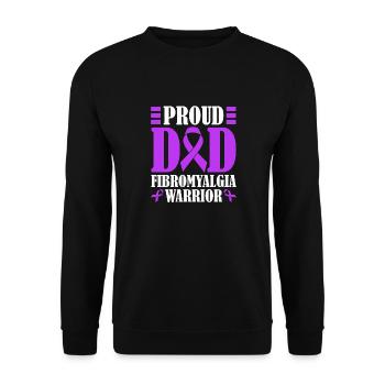 Proud father of a fibromyalgia warrior - Unisex Sweatshirt - black - Front - Alina (178cm) & Michal (187cm)