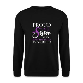 Proud mother of a fibromyalgia warrior - Unisex Sweatshirt - black - Front - Alina (178cm) & Michal (187cm)