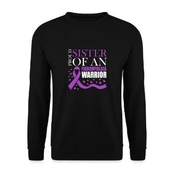 Proud mother of a fibromyalgia warrior - Unisex Sweatshirt - black - Front - Alina (178cm) & Michal (187cm)