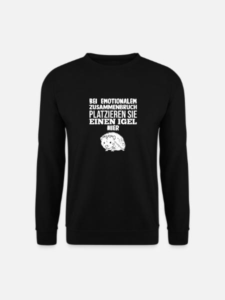 Tiermotiv Igel - Unisex Pullover - Schwarz
