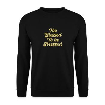 Trop grand pour être souligné Chrétien Free Bible Pun - Sweat-shirt Unisexe - noir - Devant - Alina (178cm) & Michal (187cm)
