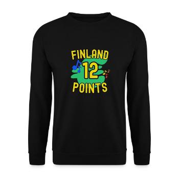 Finland 12 points - the right winner - Unisex Sweatshirt - black - Front - Alina (178cm) & Michal (187cm)