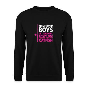 Catfish Fishing Catfish Anglers - Unisex Sweatshirt - black - Front - Alina (178cm) & Michal (187cm)
