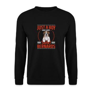 St. Bernard St. Bernard Dog Dog - Unisex Sweatshirt - black - Front - Alina (178cm) & Michal (187cm)