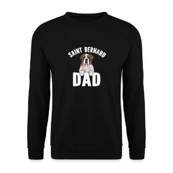 St. Bernard St. Bernard Dog Dog - Unisex Sweatshirt - black - Front - Alina (178cm) & Michal (187cm)