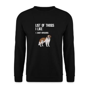 St. Bernard St. Bernard Dog Dog - Unisex Sweatshirt - black - Front - Alina (178cm) & Michal (187cm)