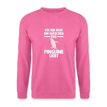Tiermotiv Pinguin - Unisex Pullover - Pink - Vorne