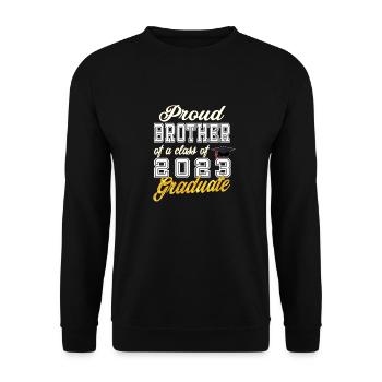 Brother of Graduate - Proud Brother of a Class of - Unisex Sweatshirt - black - Front - Alina (178cm) & Michal (187cm)