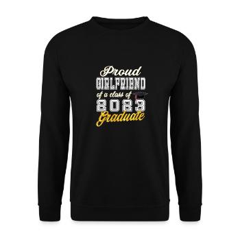 Petite amie d’un diplômé - Fière petite amie d’un Cla - Sweat-shirt Unisexe - noir - Devant - Alina (178cm) & Michal (187cm)