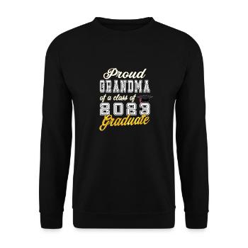 Grandma of Graduate - Proud Grandma of a Class of - Unisex Sweatshirt - black - Front - Alina (178cm) & Michal (187cm)