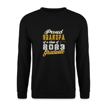 Grandpa of Graduate - Proud Grandpa of a Class of - Unisex Sweatshirt - black - Front - Alina (178cm) & Michal (187cm)