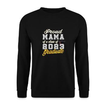 Remise des diplômes 2023 - Fière maman d’une classe de 2023 - Sweat-shirt Unisexe - noir - Devant - Alina (178cm) & Michal (187cm)