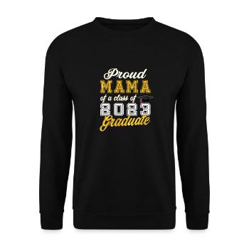 Mama de diplômée - Fière maman d’une promotion de 2023 - Sweat-shirt Unisexe - noir - Devant - Alina (178cm) & Michal (187cm)
