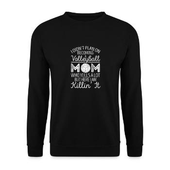 Je n’avais pas l’intention de jouer une maman de volleyball - Sweat-shirt Unisexe - noir - Devant - Alina (178cm) & Michal (187cm)