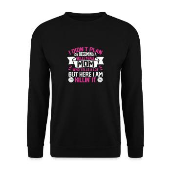 Je n’avais pas l’intention de jouer une maman de volleyball - Sweat-shirt Unisexe - noir - Devant - Alina (178cm) & Michal (187cm)