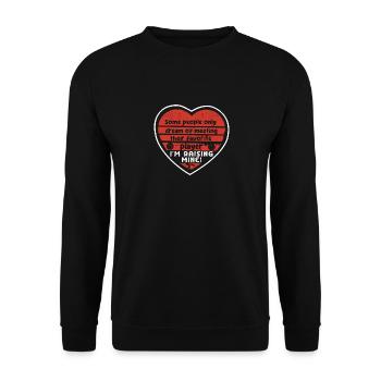 Manche Menschen träumen nur davon, ihren Liebling - Unisex Pullover - Schwarz - Vorne - Alina (178cm) & Michal (187cm)