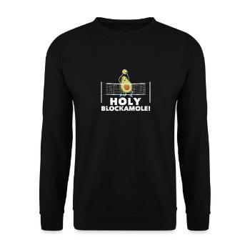 Holy Blockamole Volleyball Entraîneur sportif amusant - Sweat-shirt Unisexe - noir - Devant - Alina (178cm) & Michal (187cm)