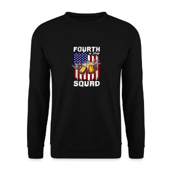 4th Of July Squad Day Drinking Crew US Flag - Unisex Pullover - Schwarz - Vorne - Alina (178cm) & Michal (187cm)