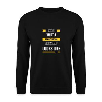 Dramaturge virtuel débutant - Sweat-shirt Unisexe - noir - Devant - Alina (178cm) & Michal (187cm)