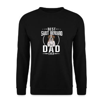 St. Bernard St. Bernard Dog Dog - Unisex Sweatshirt - black - Front - Alina (178cm) & Michal (187cm)