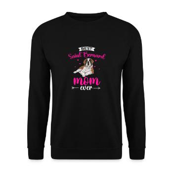 St. Bernard St. Bernard Dog Dog - Unisex Sweatshirt - black - Front - Alina (178cm) & Michal (187cm)