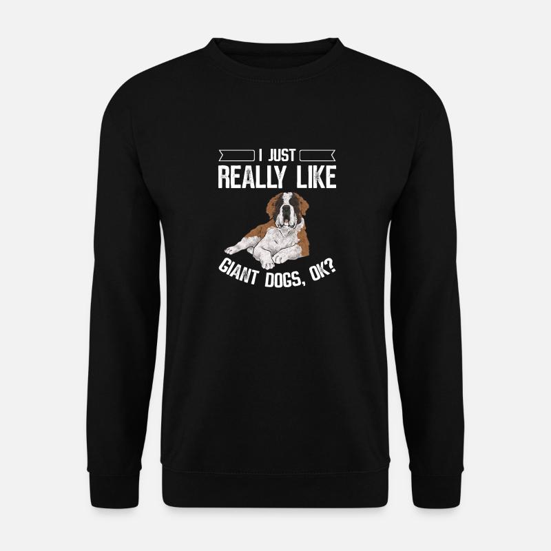 Bernhardiner St. Bernhardshund Hund - Unisex Pullover - Schwarz