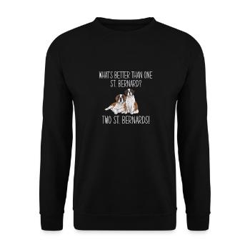 St. Bernard St. Bernard Dog Dog - Unisex Sweatshirt - black - Front - Alina (178cm) & Michal (187cm)