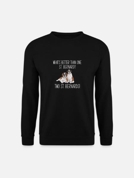 Bernhardiner St. Bernhardshund Hund - Unisex Pullover - Schwarz