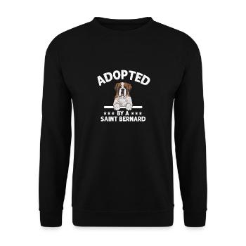 Saint-Bernard Chien Saint-Bernard - Sweat-shirt Unisexe - noir - Devant - Alina (178cm) & Michal (187cm)
