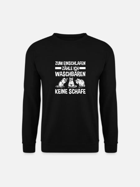 Tiermotiv Waschbär - Unisex Pullover - Schwarz