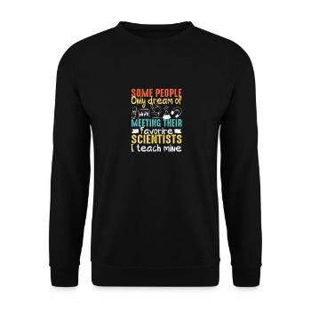 Amoureux des sciences Chimie Biologie Physique Maths - Sweat-shirt Unisexe - noir - Devant - Alina (178cm) & Michal (187cm)
